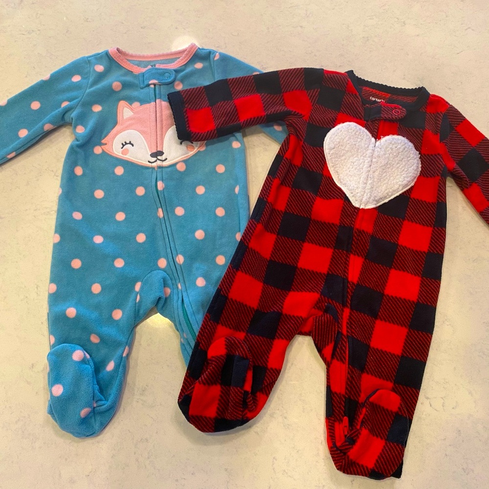 Carter’s 3 month fleece jammies